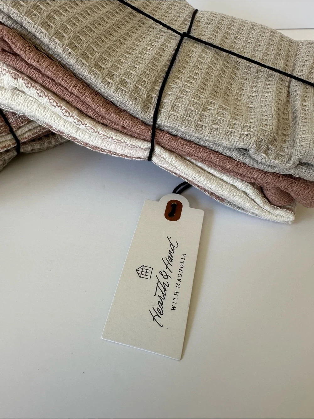 NWT Hearth & Hand with Magnolia Waffle Dishcloths multi-toned